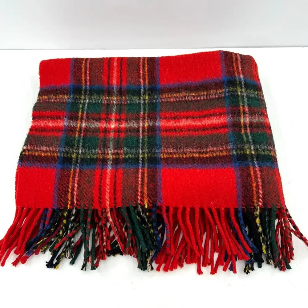 Kilmahog Scotland 100% New Wwol Plaid Throw Blanket